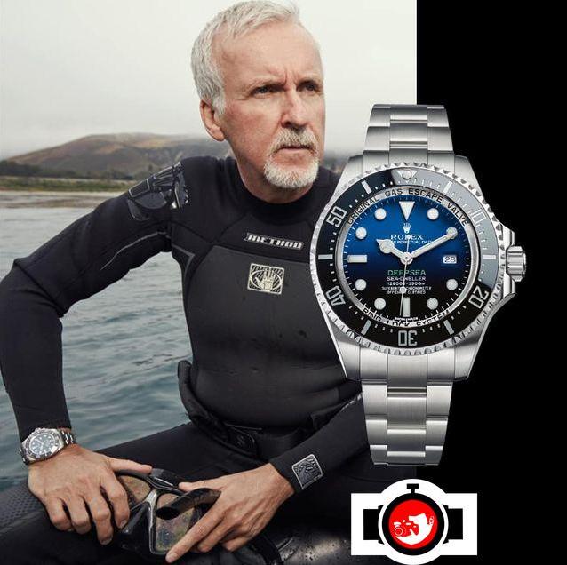film director James Cameron spotted wearing a Rolex 