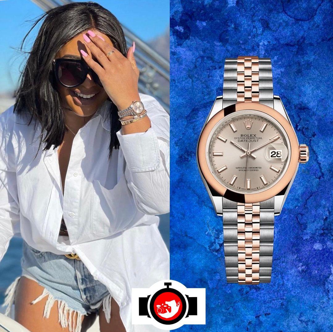 musician Boity Thulo spotted wearing a Rolex 279161