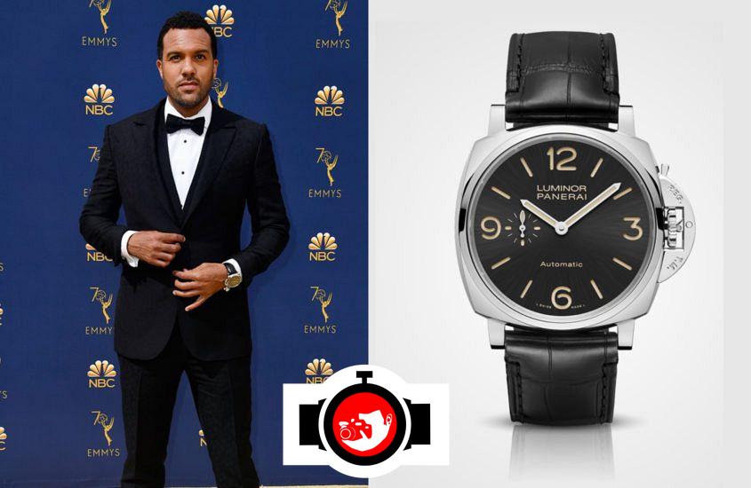 actor O.T. Fagbenle spotted wearing a Panerai 