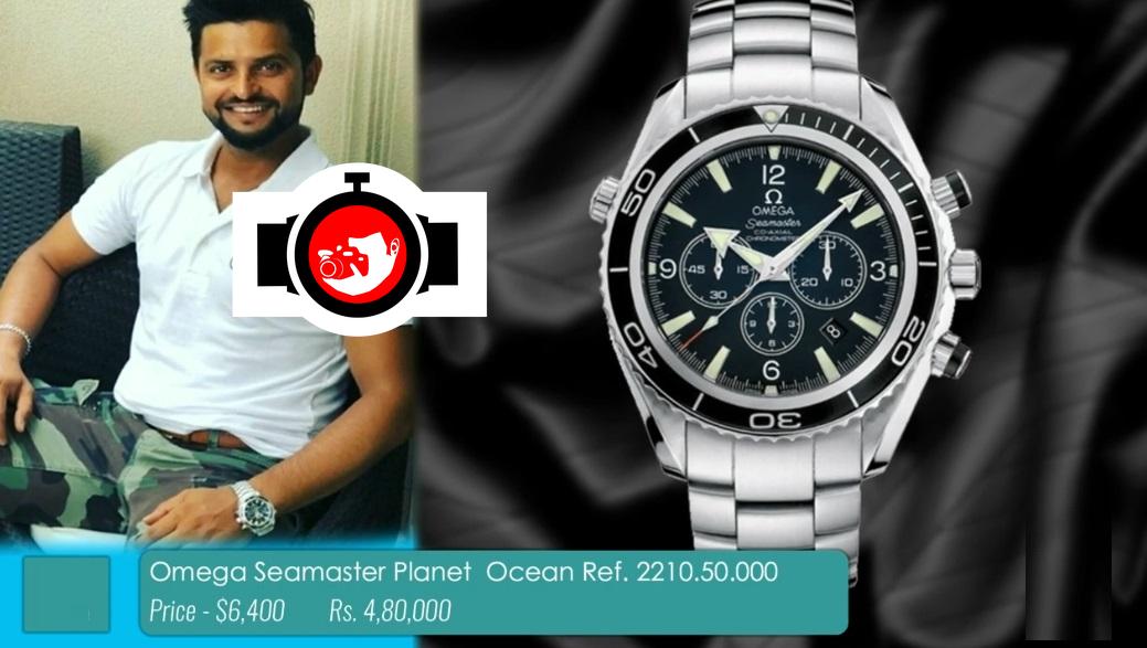 cricketer Suresh Raina spotted wearing a Omega 2210.50.000