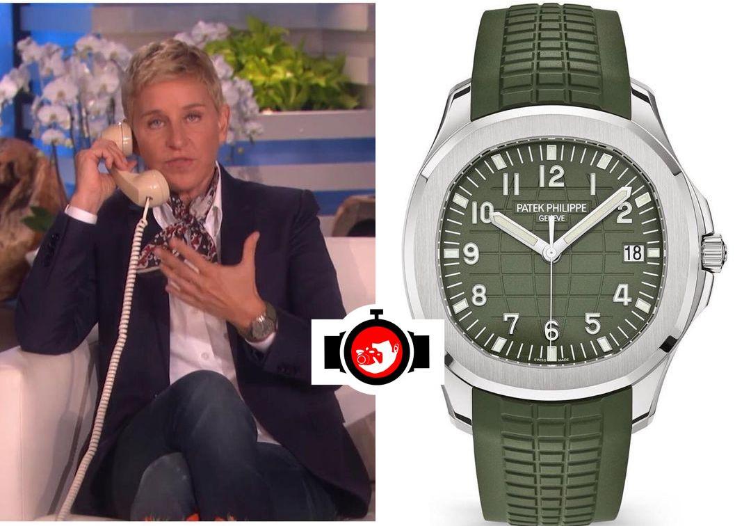 Ellen's Stunning White Gold Patek Philippe Khaki Green Aquanaut Watch