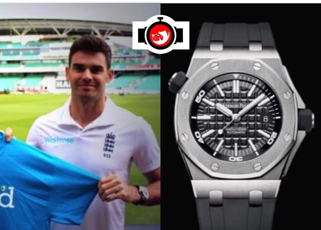 cricketer Jimmy Anderson spotted wearing a Audemars Piguet 15710ST