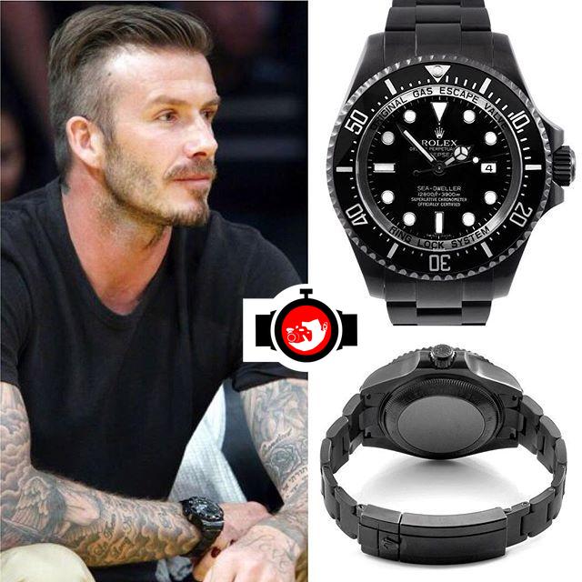 footballer David Beckham spotted wearing a Rolex 
