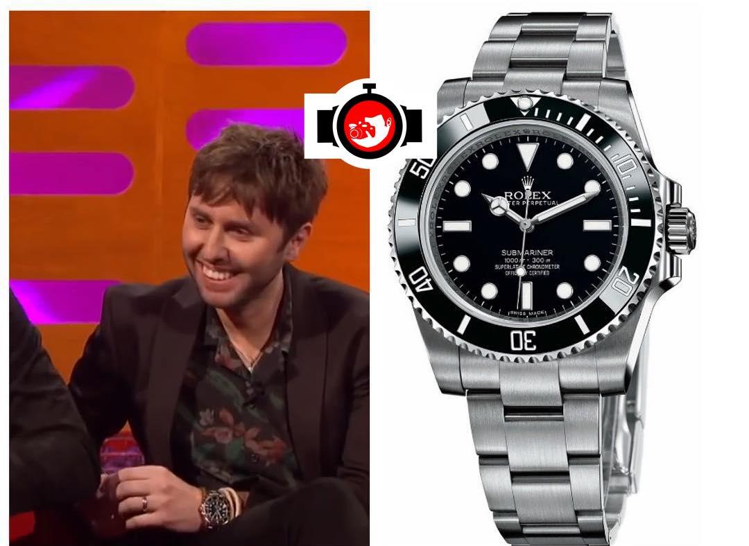 actor James Buckley spotted wearing a Rolex 114060