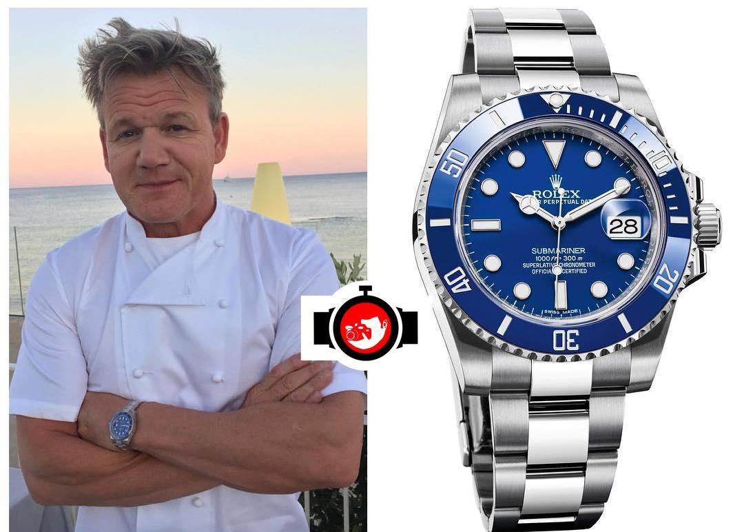 chef Gordon Ramsay spotted wearing a Rolex 116619LB