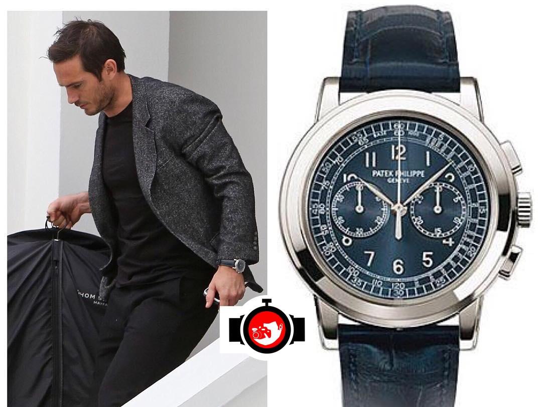 football manager Frank Lampard spotted wearing a Patek Philippe 5070P