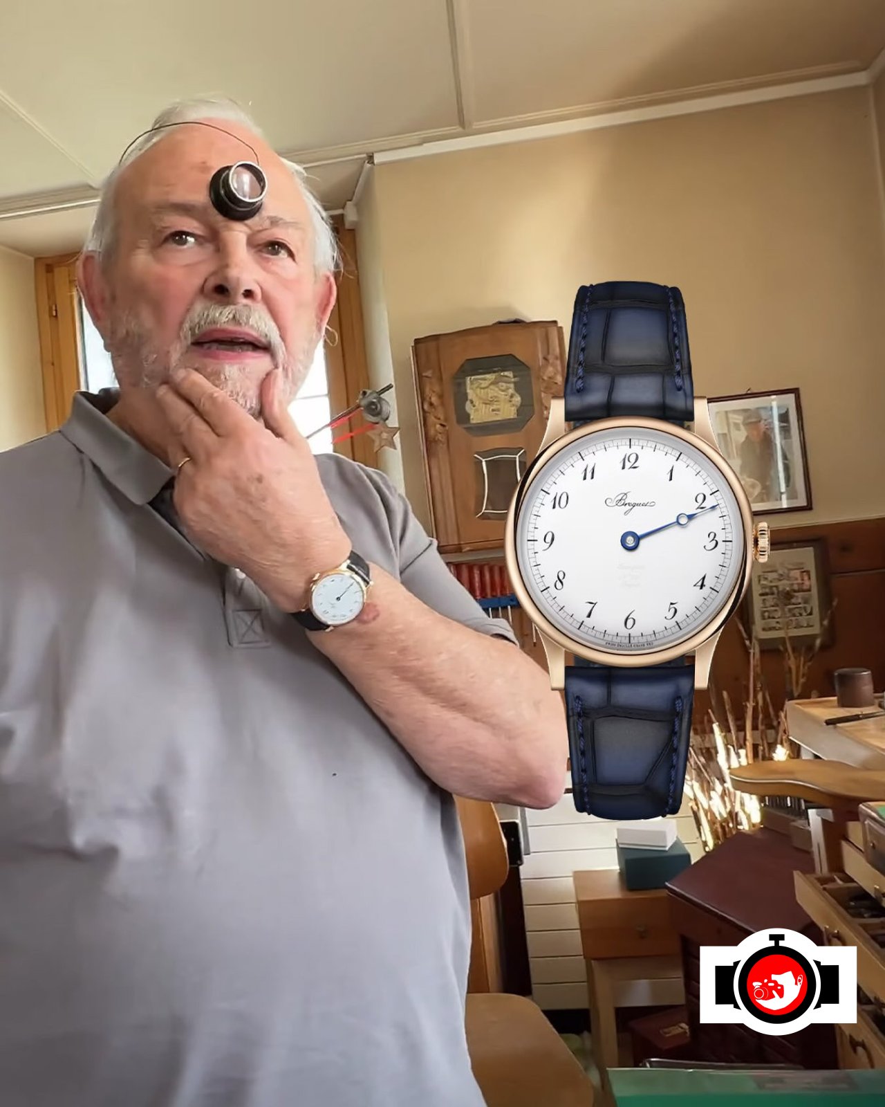 watchmaker Philippe Dufour spotted wearing a Breguet 5177