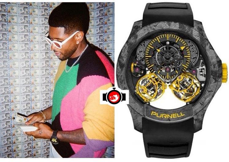singer Usher spotted wearing a Purnell 
