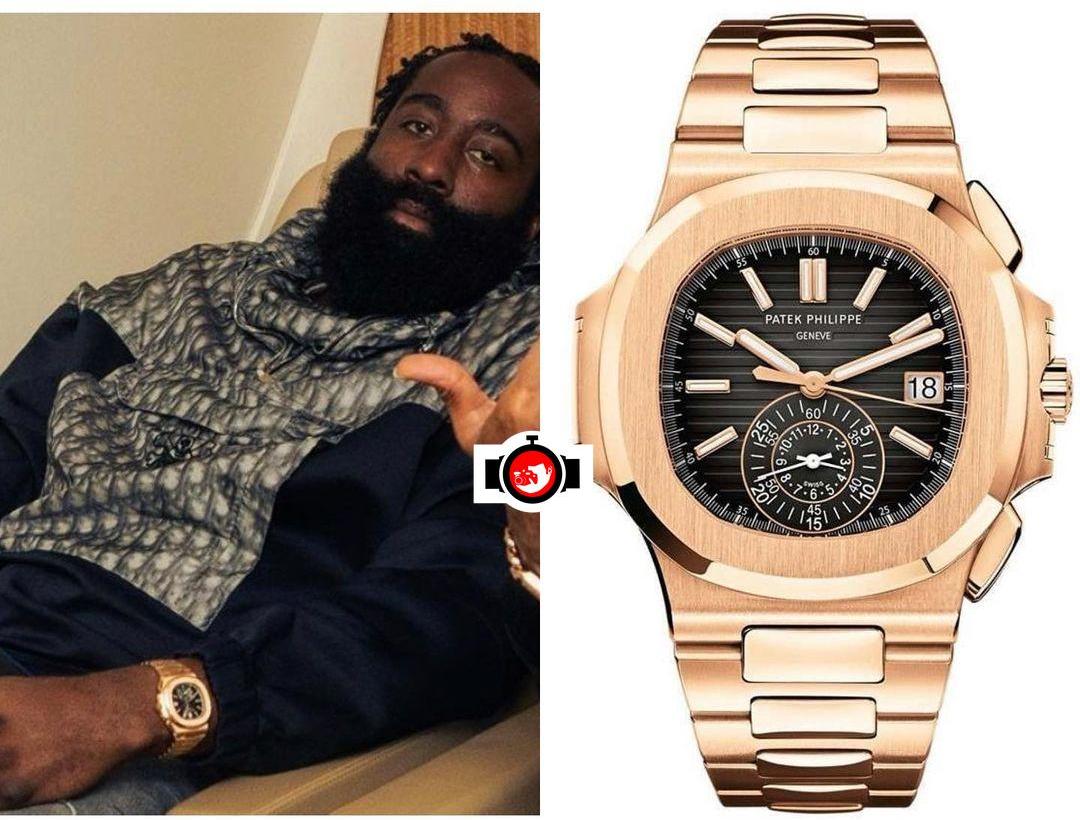 basketball player James Harden spotted wearing a Patek Philippe 5980R