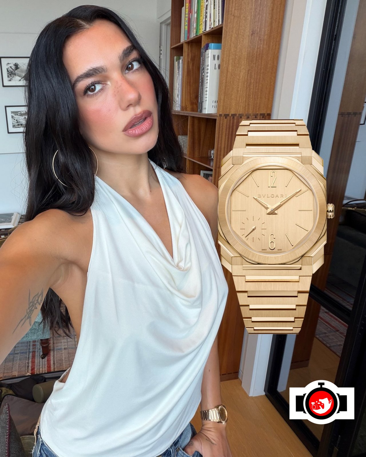 singer Dua Lipa spotted wearing a Bulgari 103091