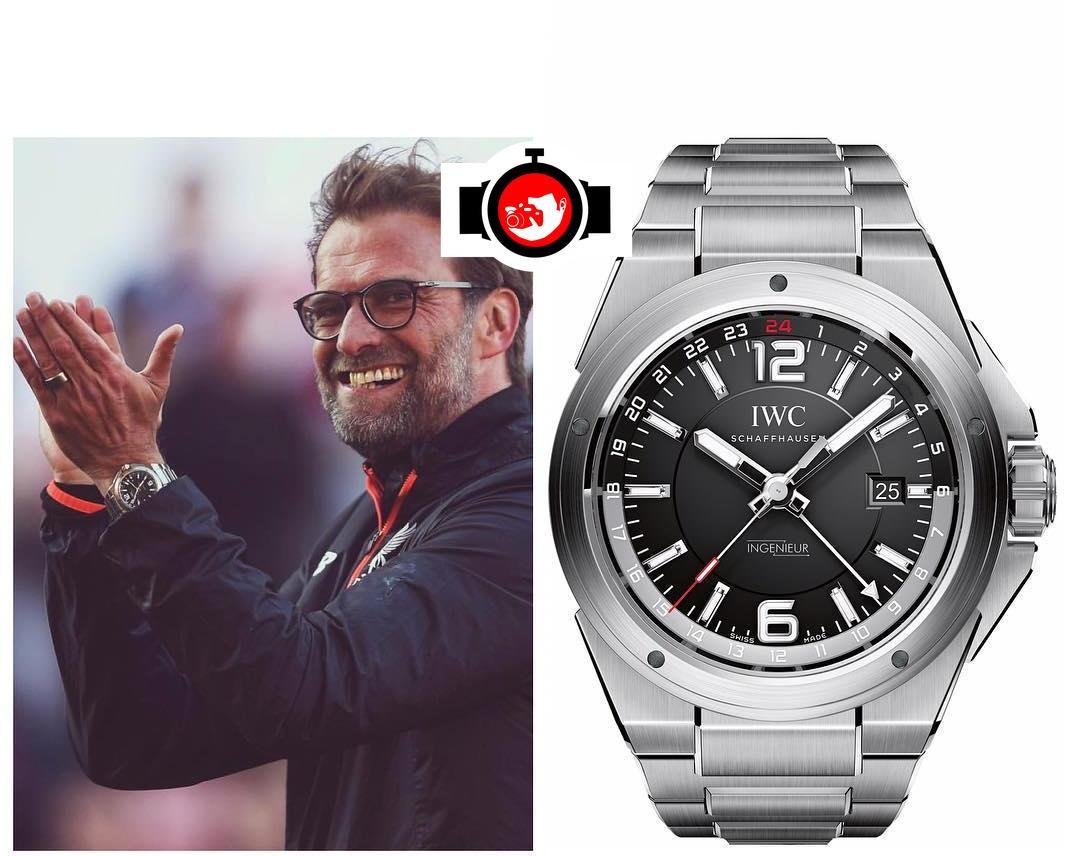 football manager Jürgen Klopp spotted wearing a IWC IW324402