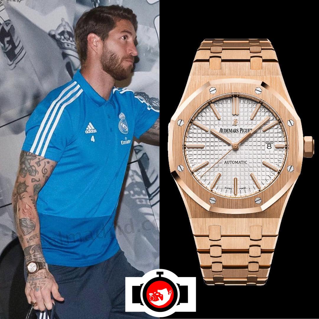footballer Sergio Ramos spotted wearing a Audemars Piguet 