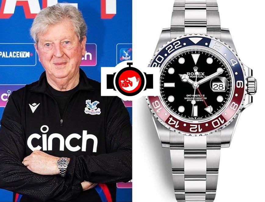 football manager Roy Hodgson spotted wearing a Rolex 126710BLRO