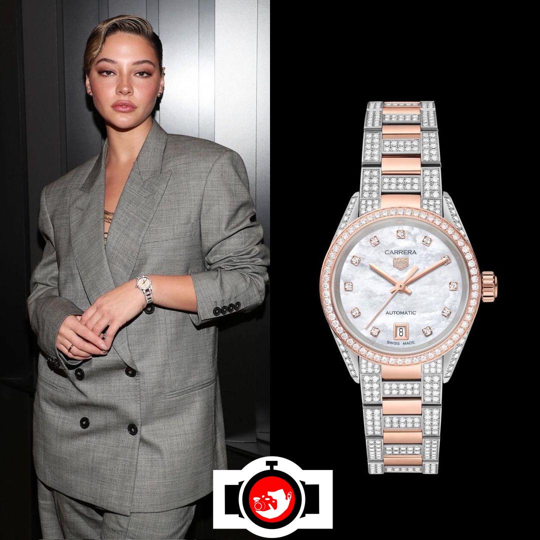 actor Madelyn Cline spotted wearing a Tag Heuer 
