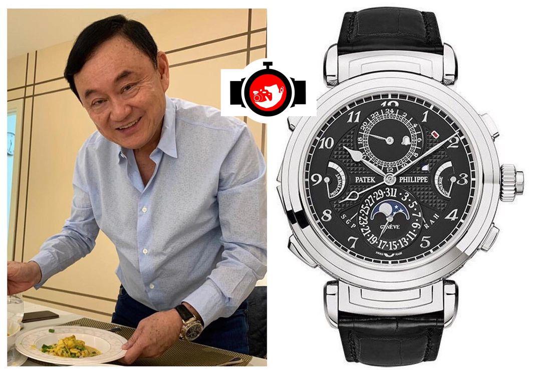 politician Thaksin Shinawatra spotted wearing a Patek Philippe 6300G