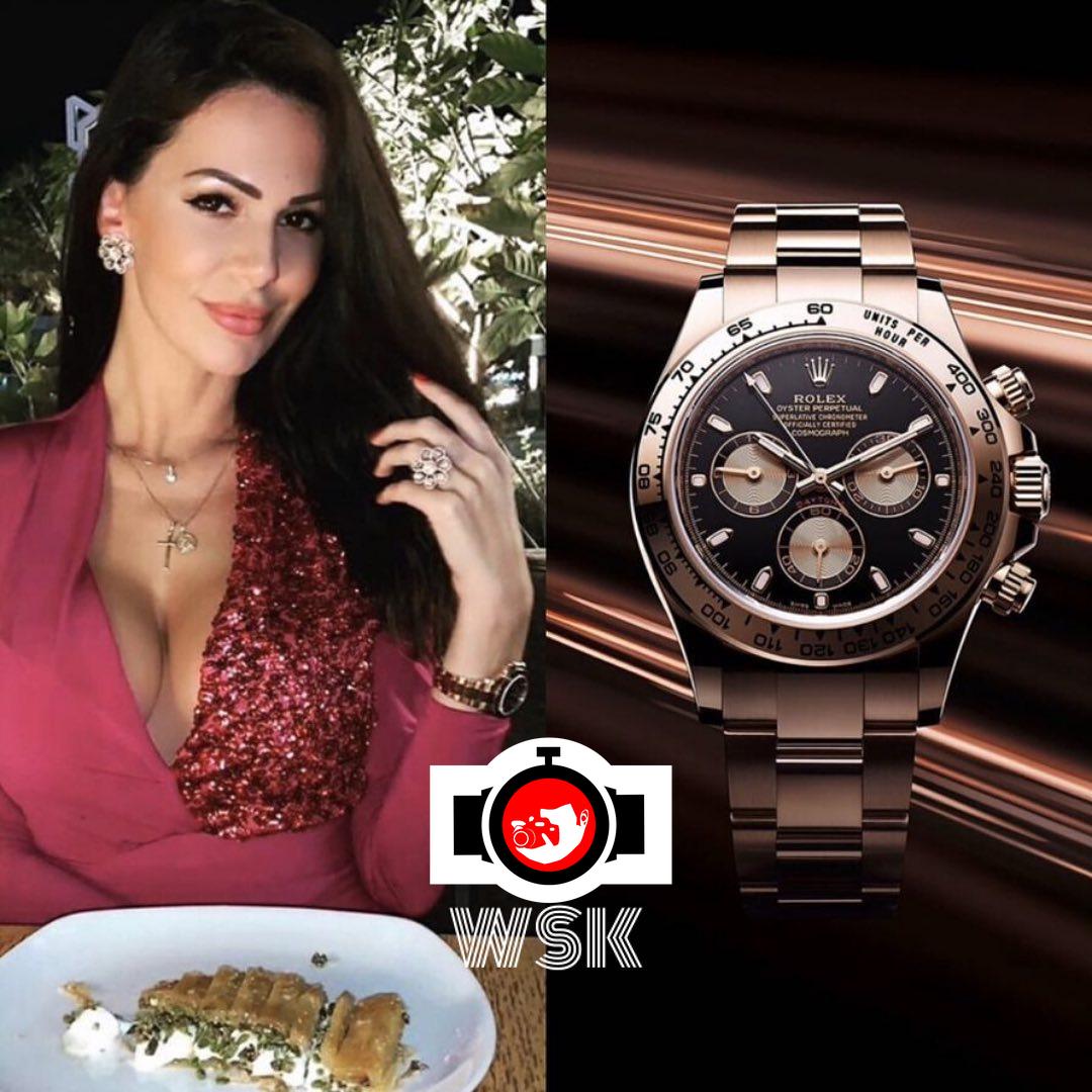 model Erjona Sulejmani spotted wearing a Rolex 