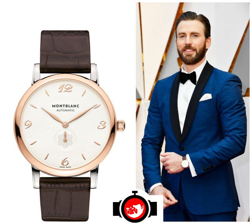 actor Chris Evans spotted wearing a Montblanc 