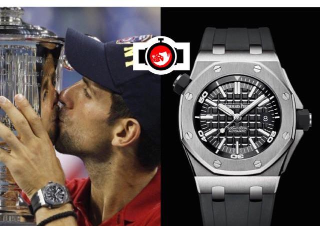 tennis player Novak Djokovic spotted wearing a Audemars Piguet 15710ST