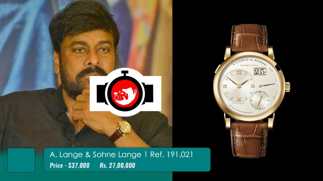 actor Chiranjeevi spotted wearing a A. Lange & Söhne 191.021