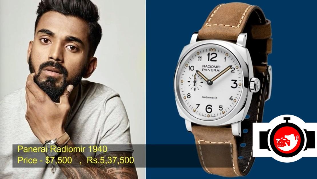 cricketer KL Rahul spotted wearing a Panerai 