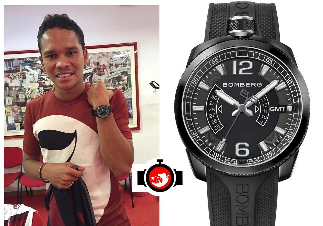 footballer Carlos Bacca spotted wearing a BOMBERG BS45GMTPBA.005.3