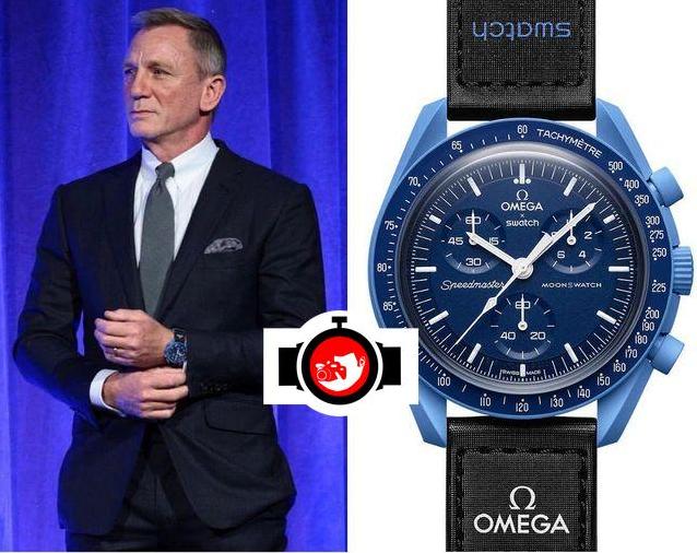 actor Daniel Craig spotted wearing a Swatch 