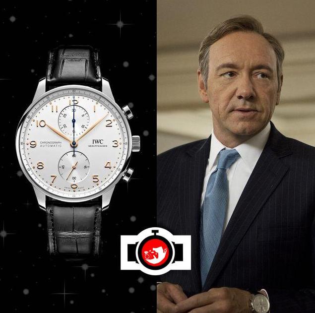 actor Kevin Spacey spotted wearing a IWC IW371604