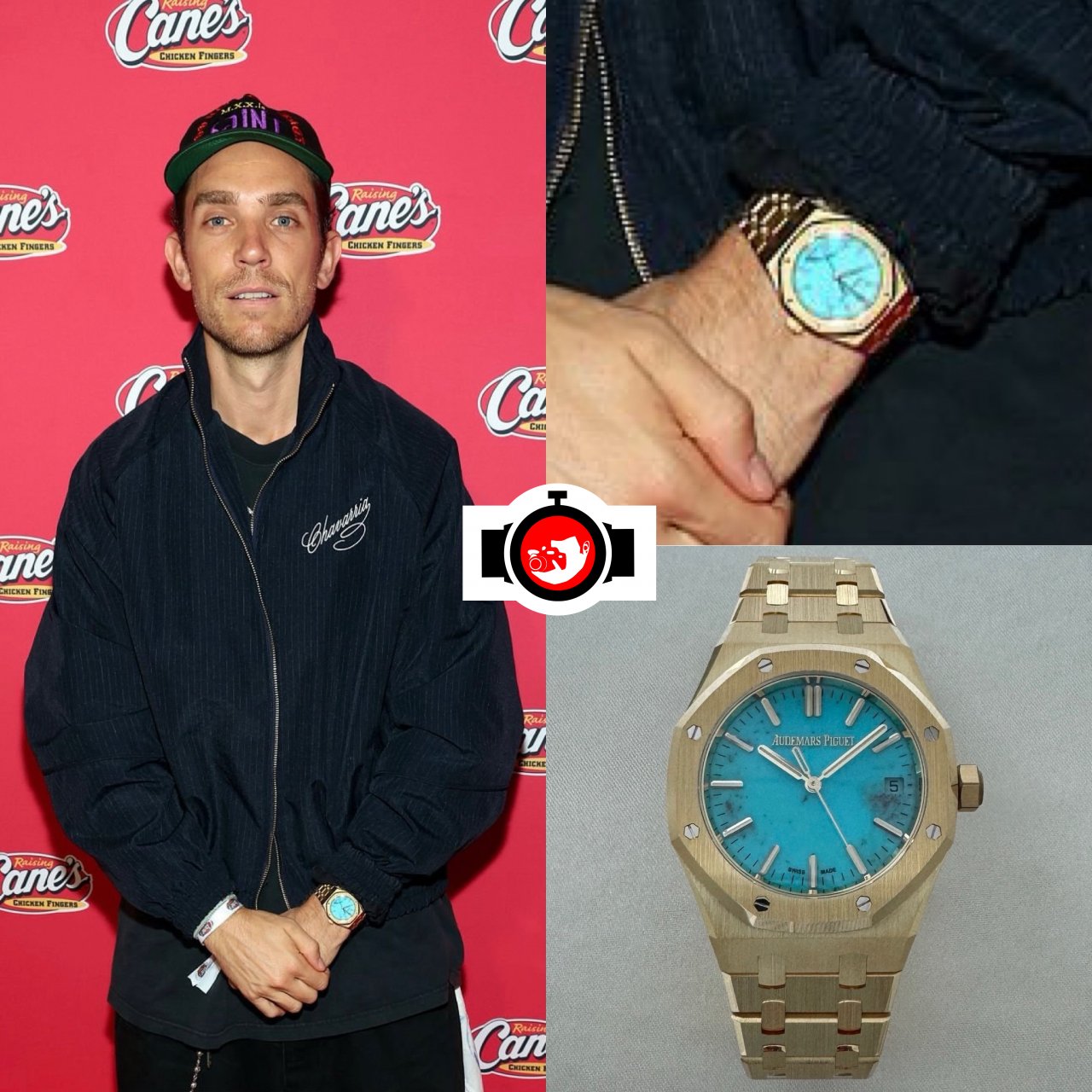 music producer, rapper Vincent Dubinsky (DJ Cruz) spotted wearing a Audemars Piguet 15550BA.OO.1356BA
