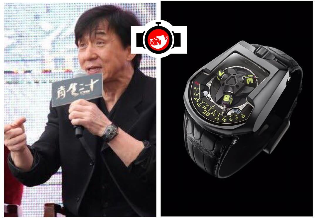 actor Jackie Chan spotted wearing a Urwerk UR-202AlTiN
