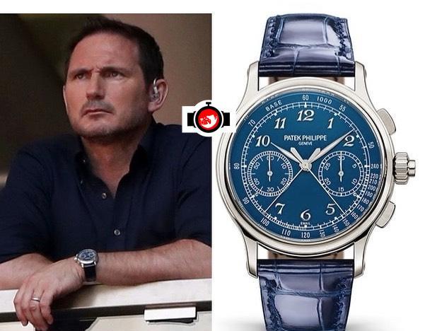 football manager Frank Lampard spotted wearing a Patek Philippe 5370P