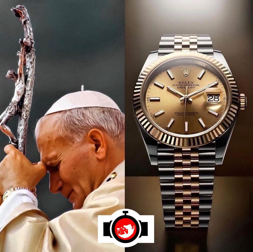 pope Pope Johannes Paulus II spotted wearing a Rolex 