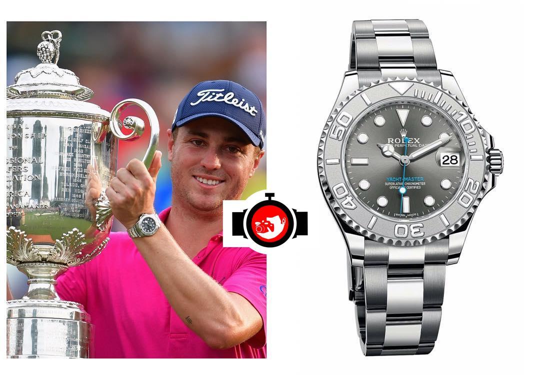 Justin Thomas' Steel & Platinum Rolex Yachtmaster: A Timeless Piece for a Champion Golfer