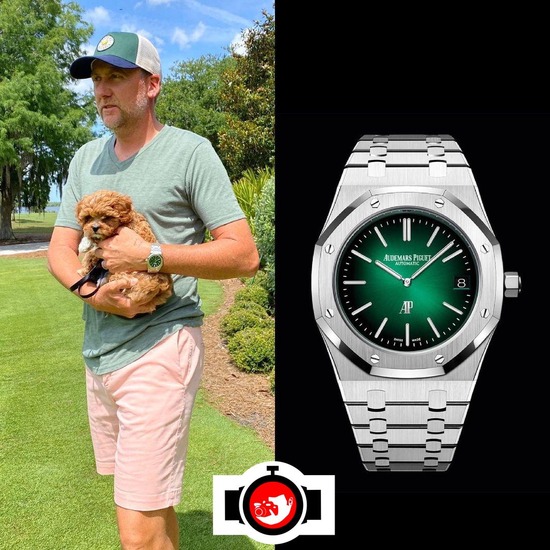 Ian Poulter's Rare and Stunning Watch Collection: The Audemars Piguet Royal Oak 'Jumbo' Extra-Thin 15202 in Platinum with Green Smoked Dial