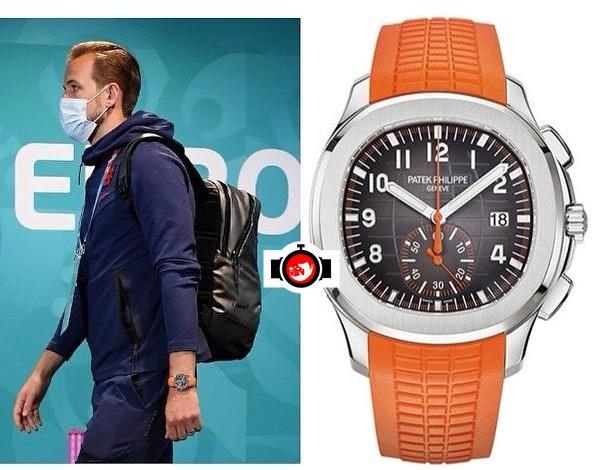 footballer Harry Kane spotted wearing a Patek Philippe 5968A