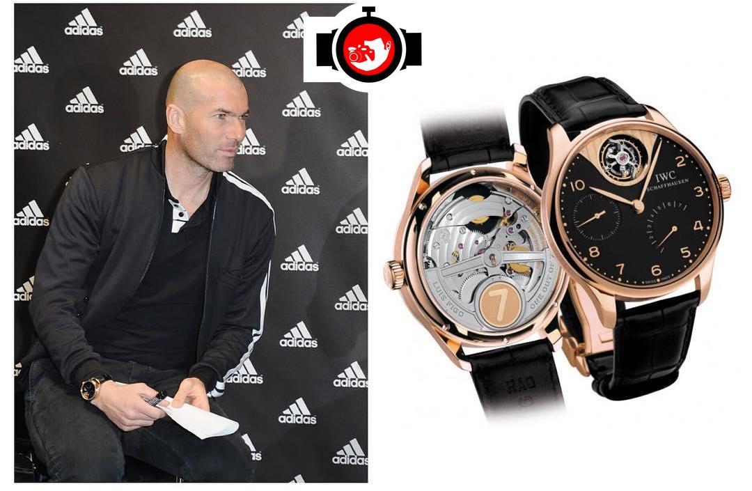 football manager Zinedine Zidane spotted wearing a IWC IW504213