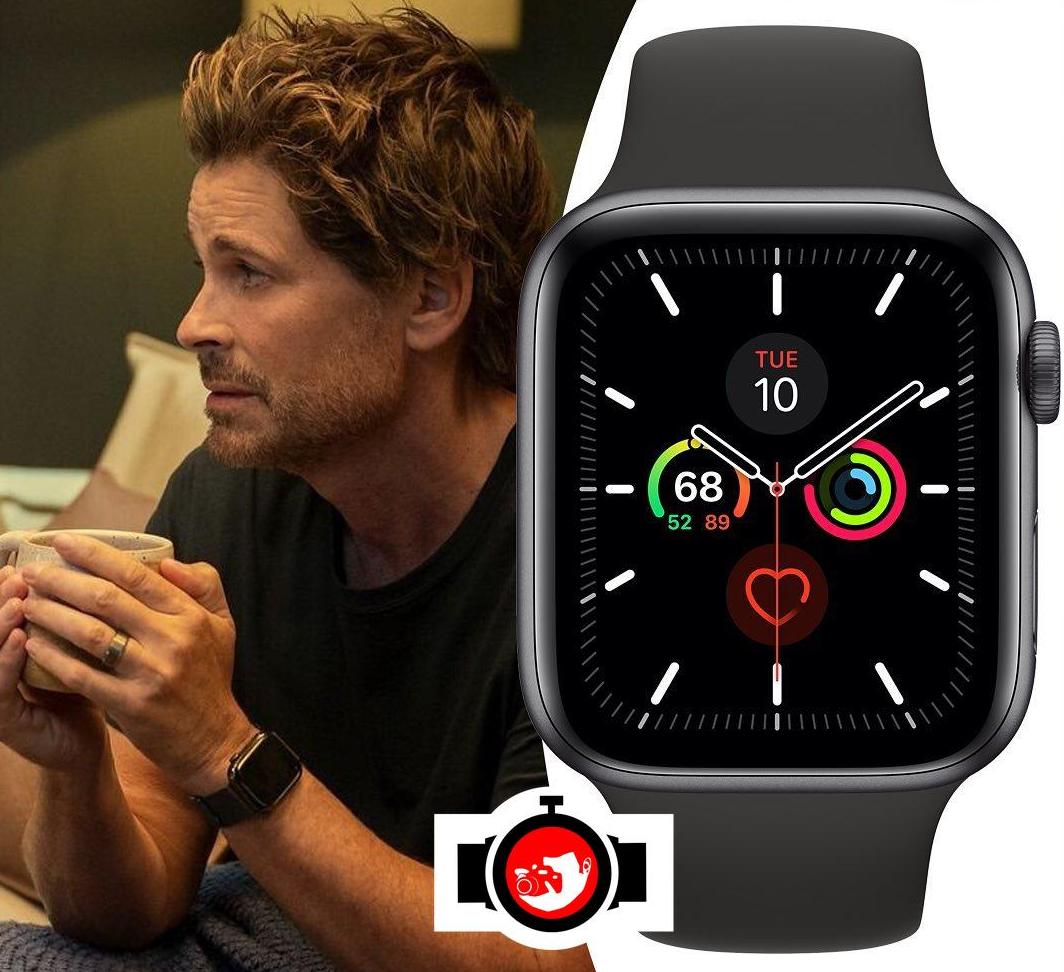actor Rob Lowe spotted wearing a Apple 