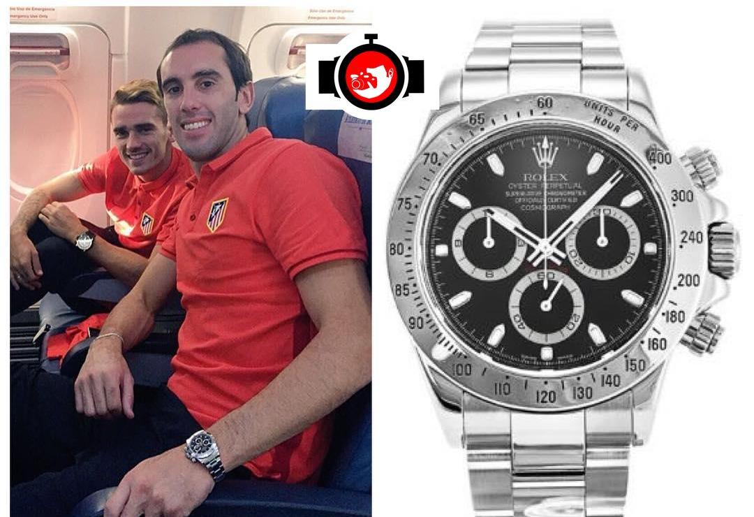 footballer Diego Godin spotted wearing a Rolex 116520