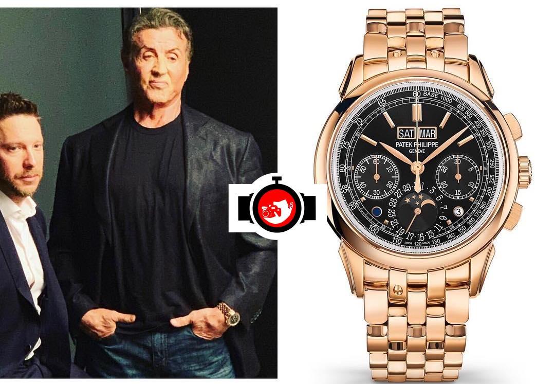Sylvester Stallone's Luxury Watch Collection: Rose Gold Patek Philippe Grand Complication on a Goutte Bracelet