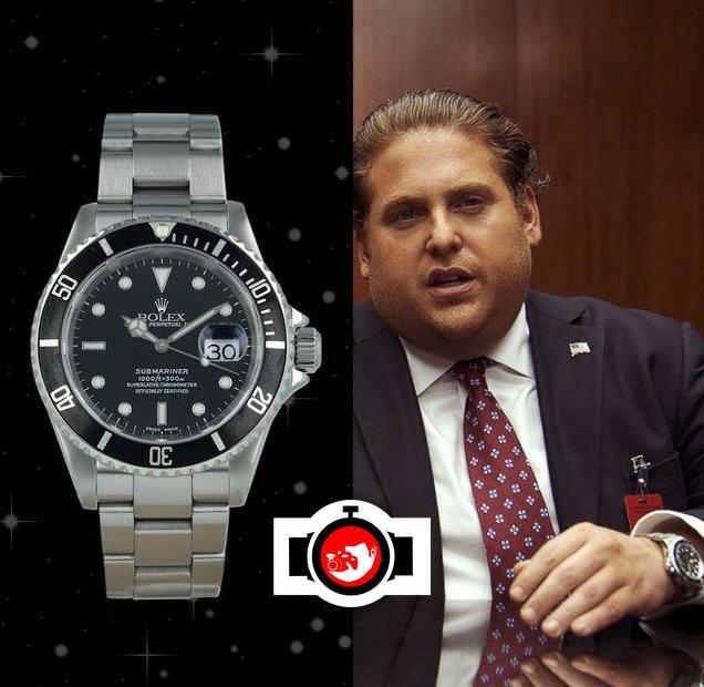 actor Jonah Hill spotted wearing a Rolex 16610