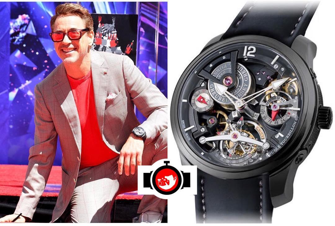 actor Robert Downey Jr spotted wearing a Greubel Forsey 