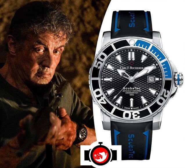 actor Sylvester Stallone spotted wearing a Carl F. Bucherer 
