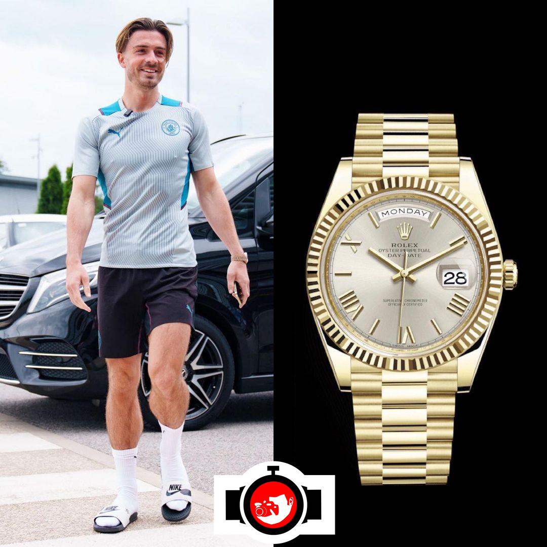 footballer Jack Grealish spotted wearing a Rolex 
