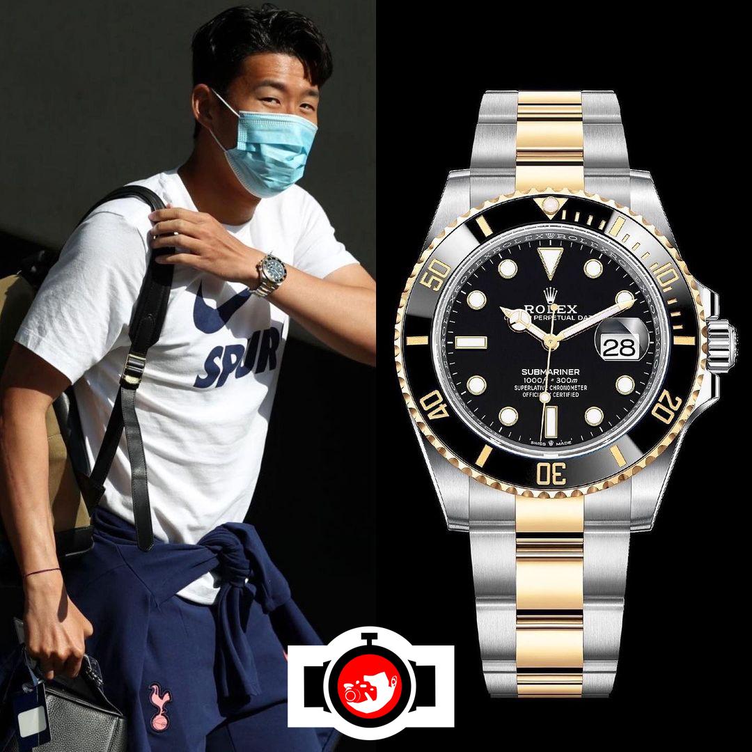footballer Son Heung-min spotted wearing a Rolex 126613LN