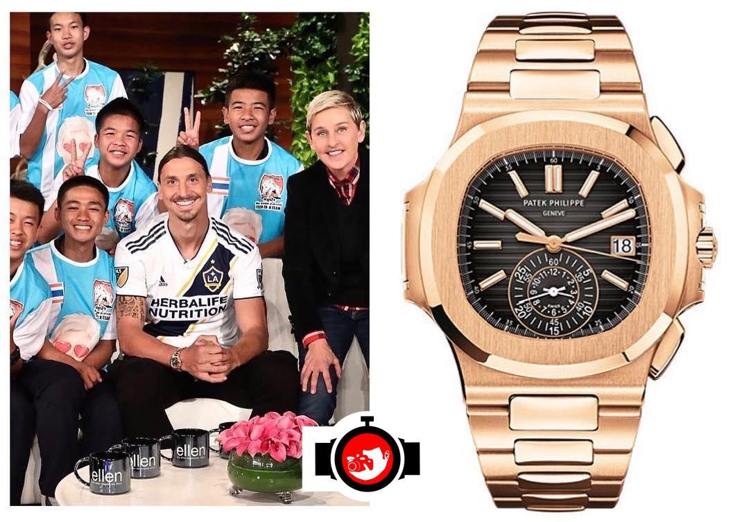 footballer Zlatan Ibrahimovic spotted wearing a Patek Philippe 5980R