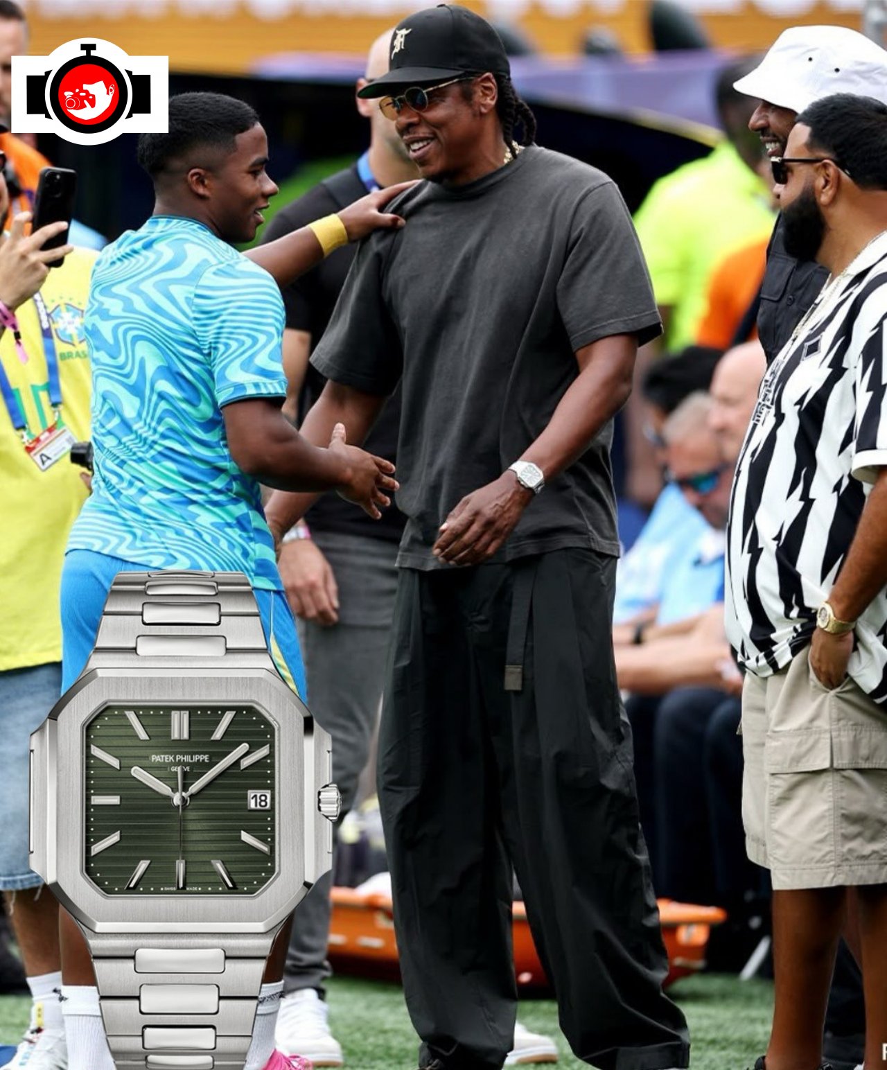 rapper Jay-Z spotted wearing a Patek Philippe 5821/1A