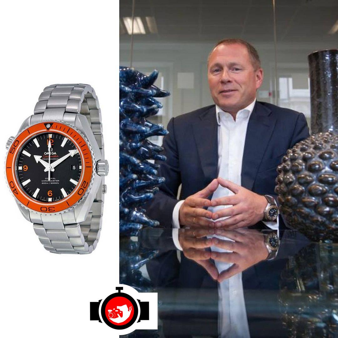 business man Nicolai Tangen spotted wearing a Omega 