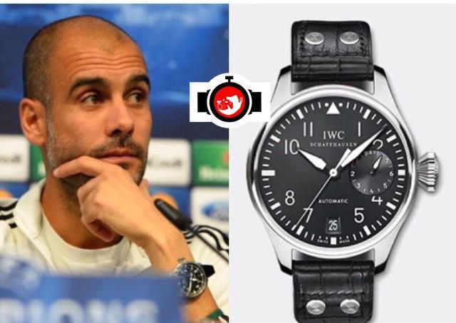 football manager Pep Guardiola spotted wearing a IWC IW500901