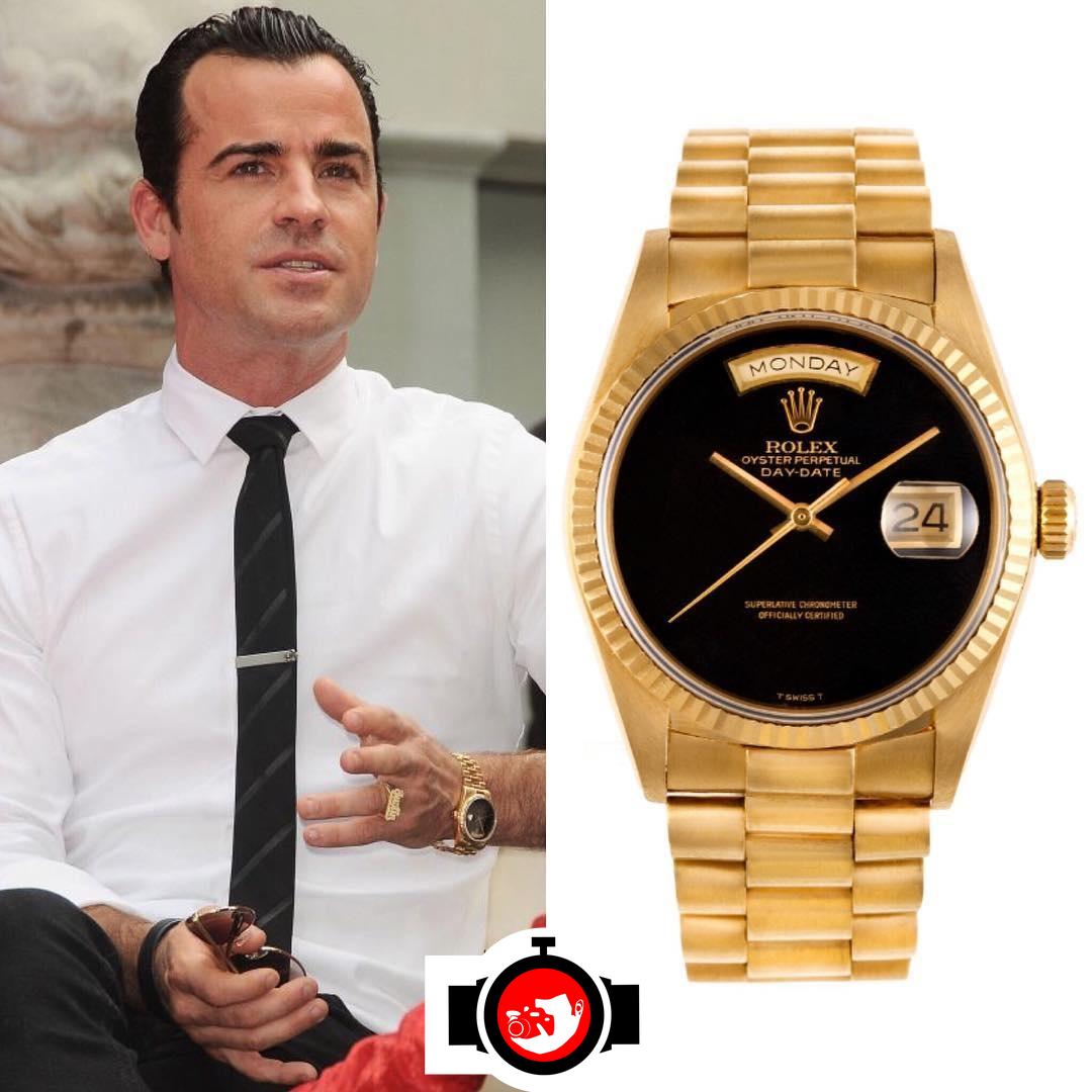 actor Justin Theroux spotted wearing a Rolex 