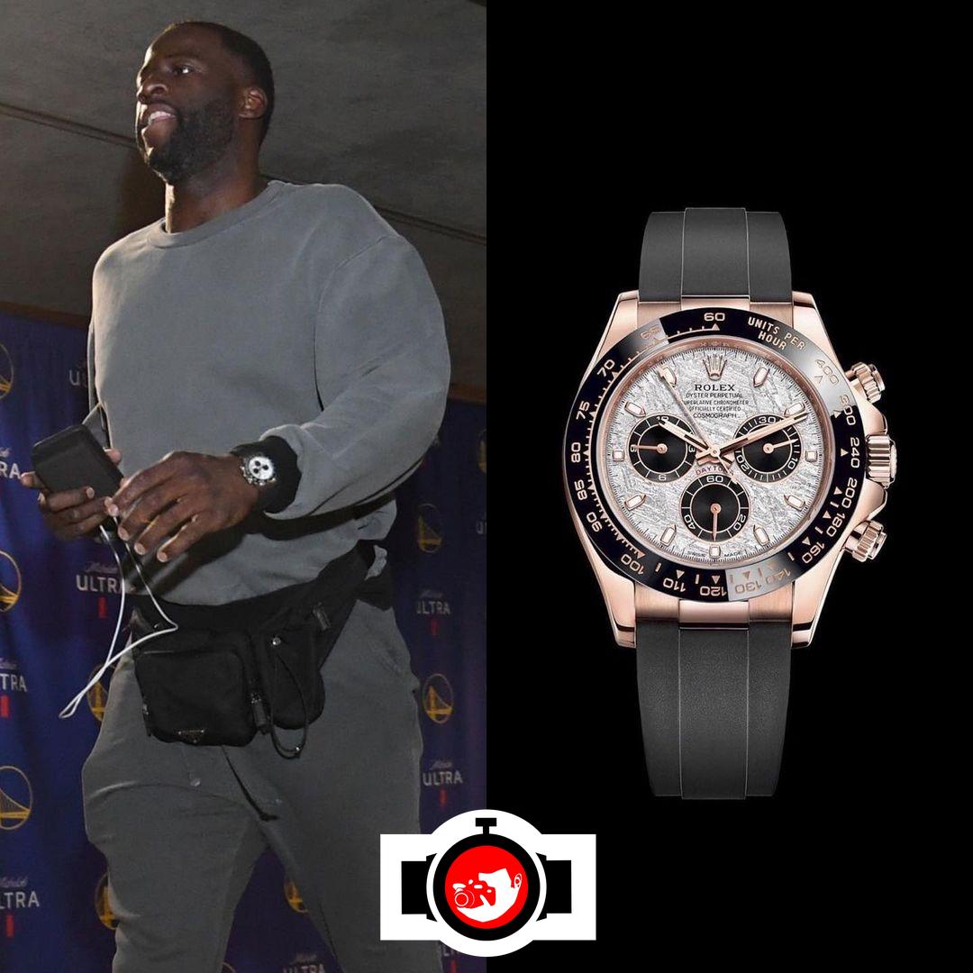 basketball player Draymond Green spotted wearing a Rolex 116515