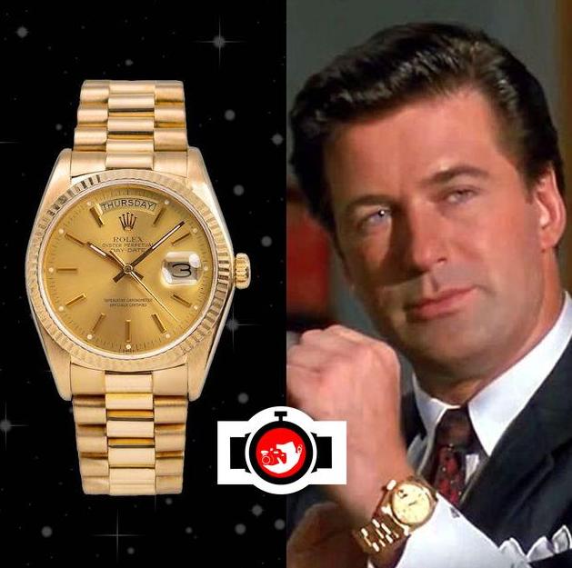 actor Alec Baldwin spotted wearing a Rolex 18038
